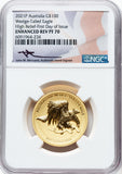 2021-P Gold Elizabeth II $100 NGC PR70 Wedge Tailed Eagle Enhanced Rev Proof FDI